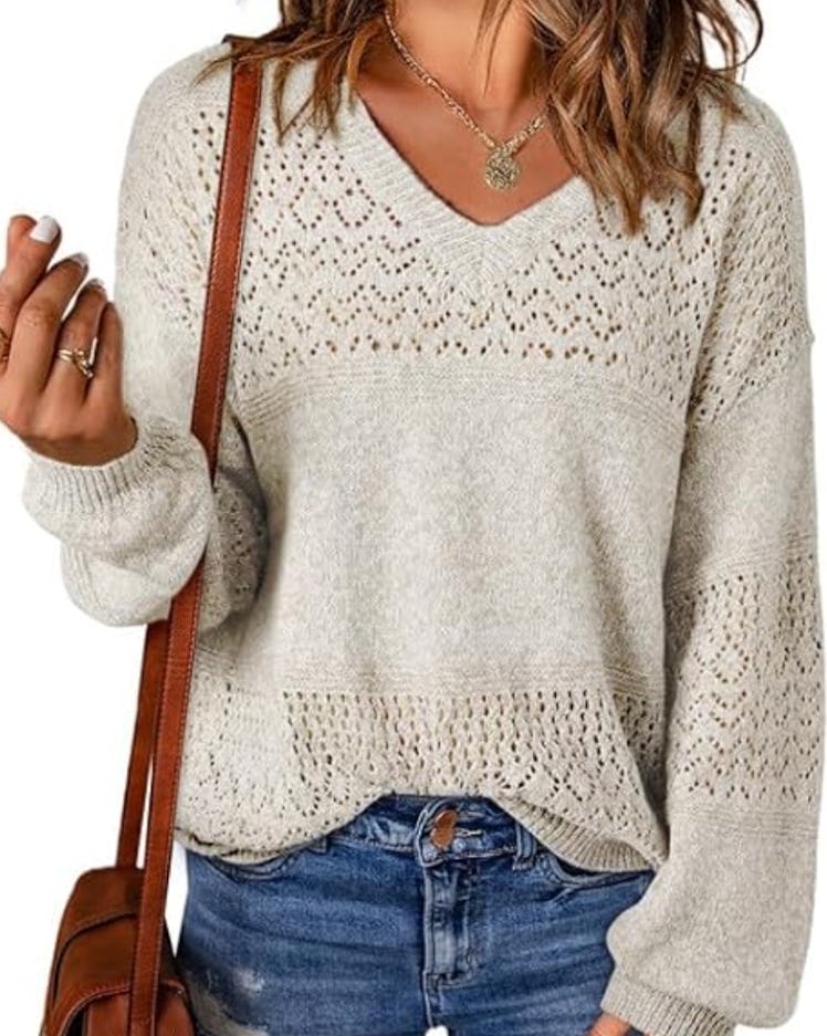 Crochet Pullover Sweater Tops