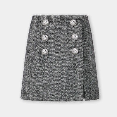 Wool Mini Skirt