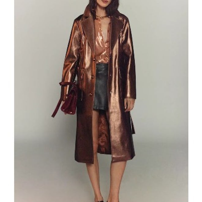 Metallic Trench Coat