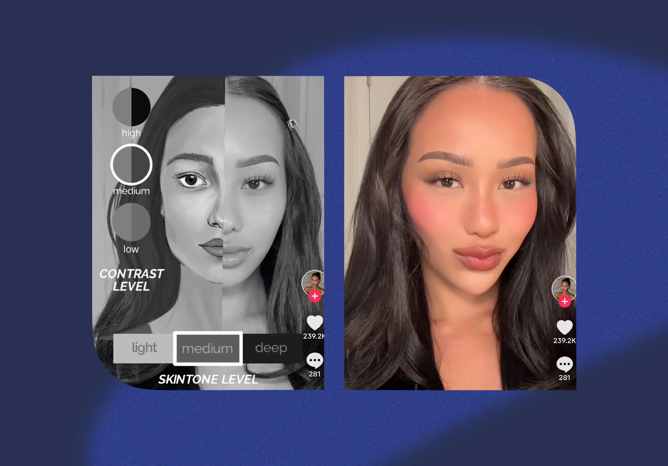 "Contrast makeup" is TikTok's secret filter for creating your best glam moments ever.