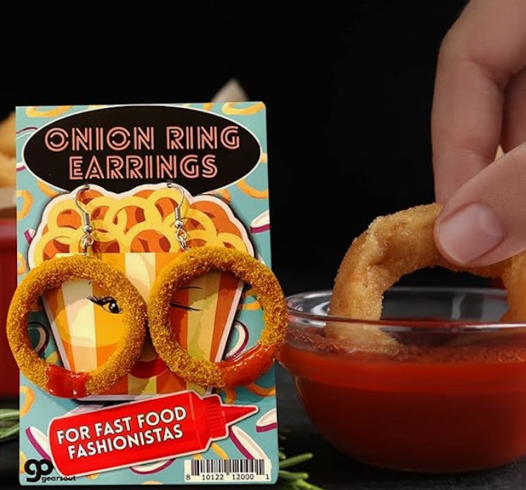 Gears Out Fried Onion Ring Earrings