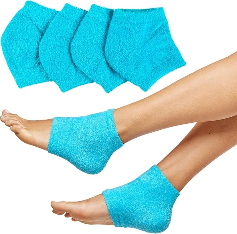 ZenToes Moisturizing Fuzzy Heel Socks (2 Pairs)