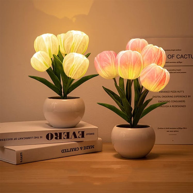 GOUTOOL Tulip Flower Table Lamp