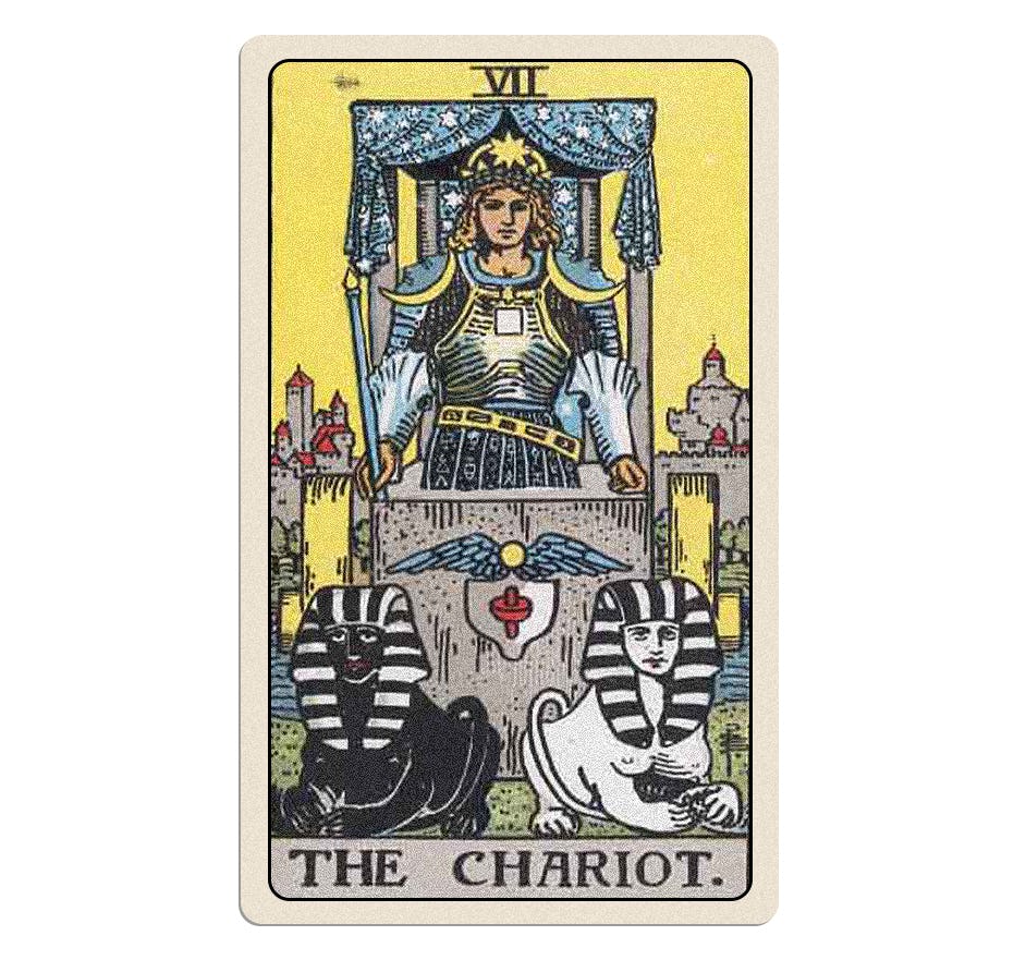 The chariot tarot card