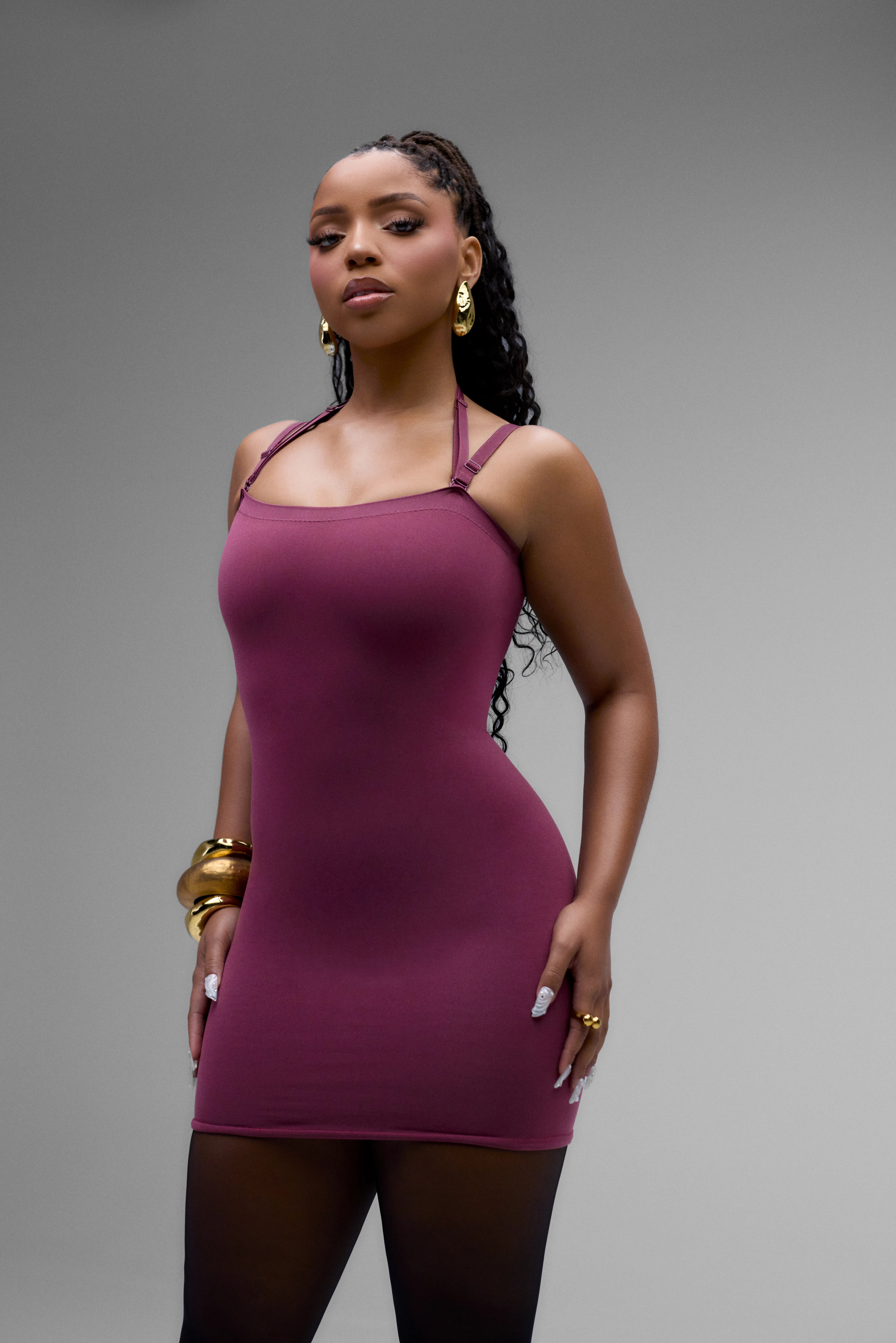 chloe bailey purple dress Chloe Bailey in Cong Tri - World Premiere Warner