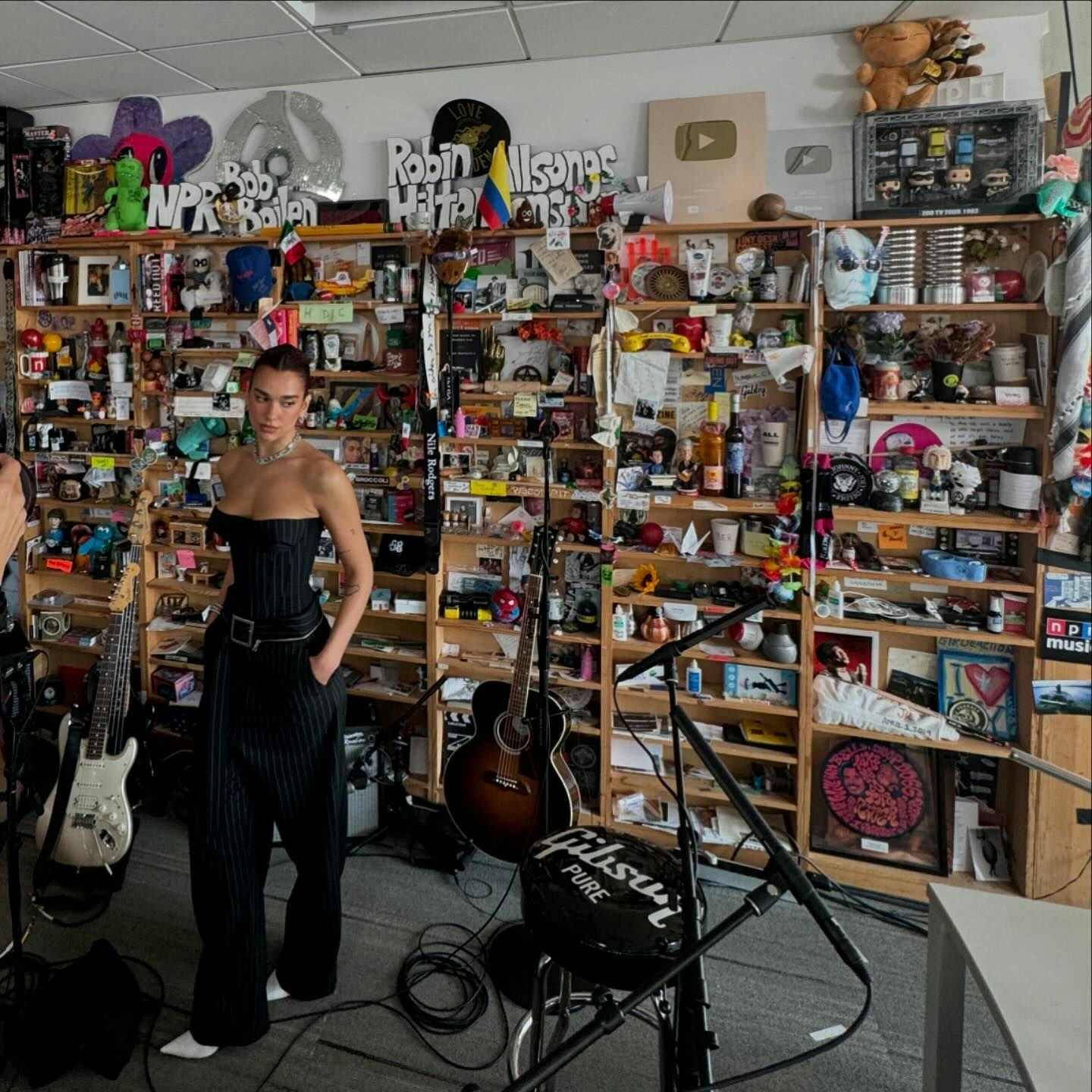 Dua Lipa wore a cone bra corset at her concert.