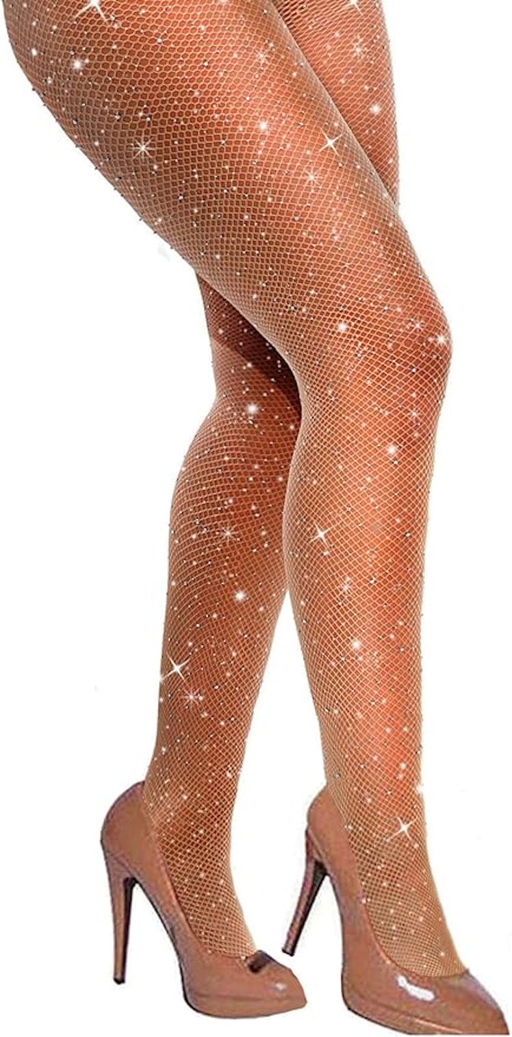 VEBZIN Sexy Sparkly Fishnets