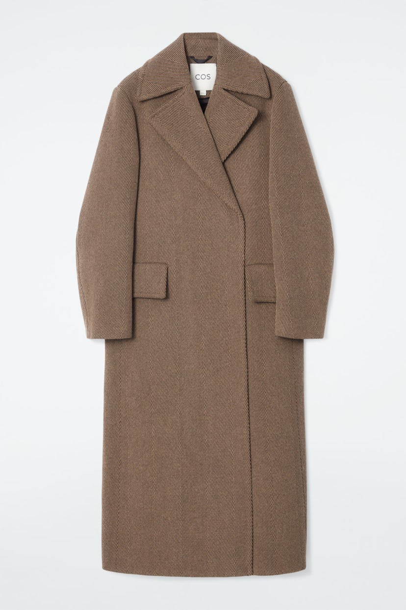 COS Tailored Herringbone Wool Coat