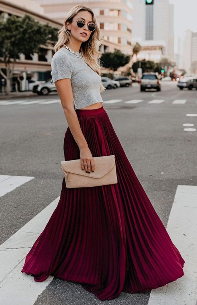 ebossy Chiffon Maxi Skirt