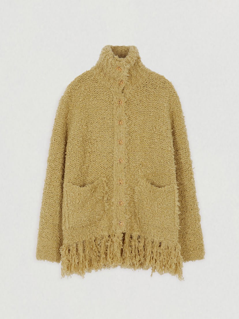 EENK Fringed Tomato Jacket in Mustard
