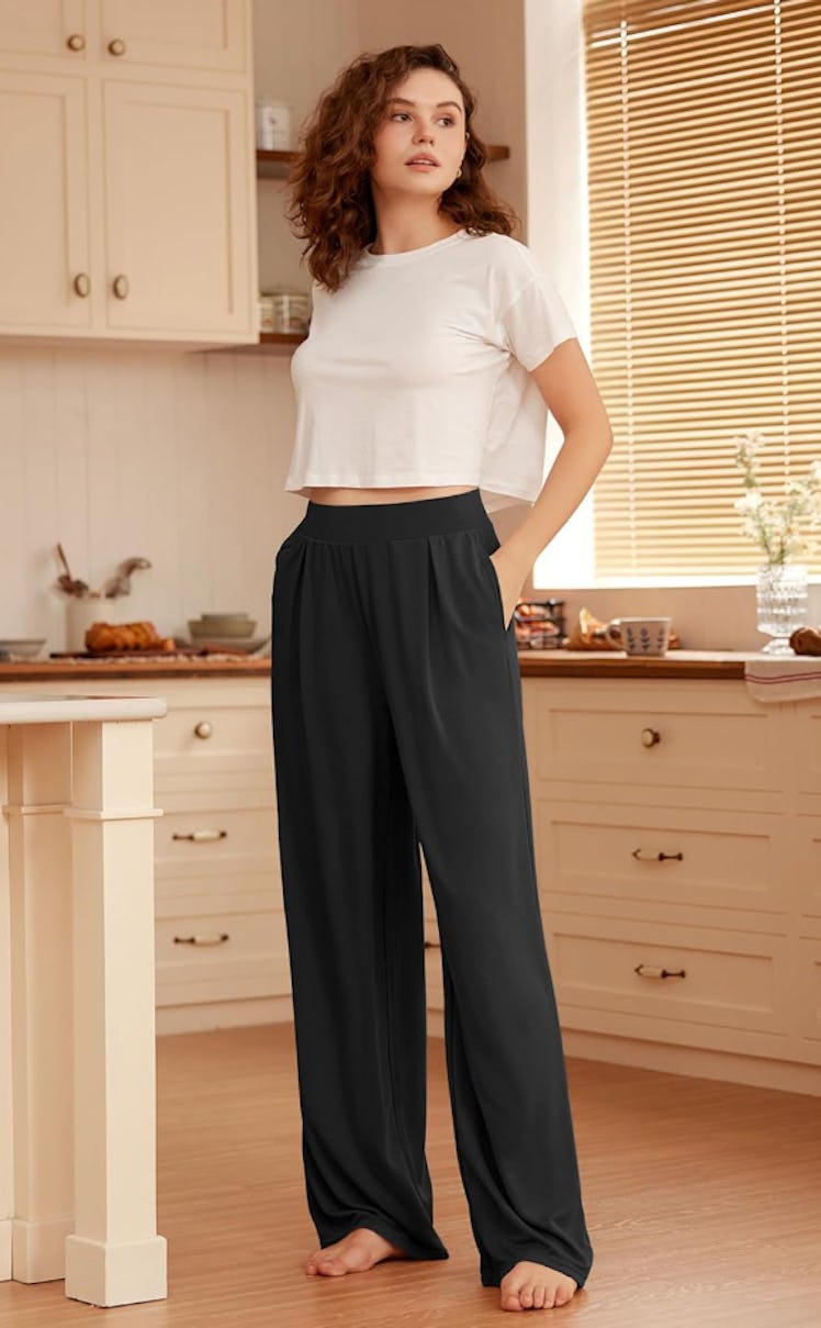 ODODOS Soft Wide Leg Pants 