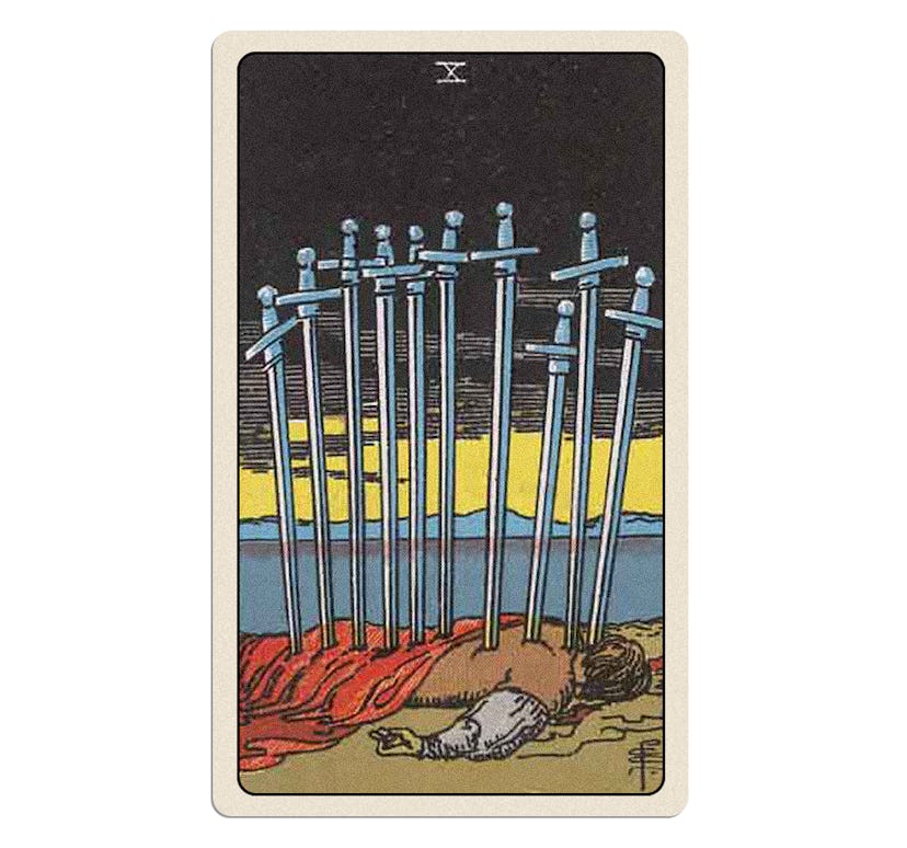 Ten Of Swords tarot card