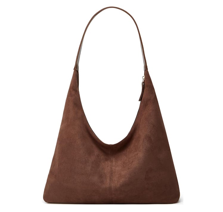 Jusavie Suede Crescent Shoulder Bag