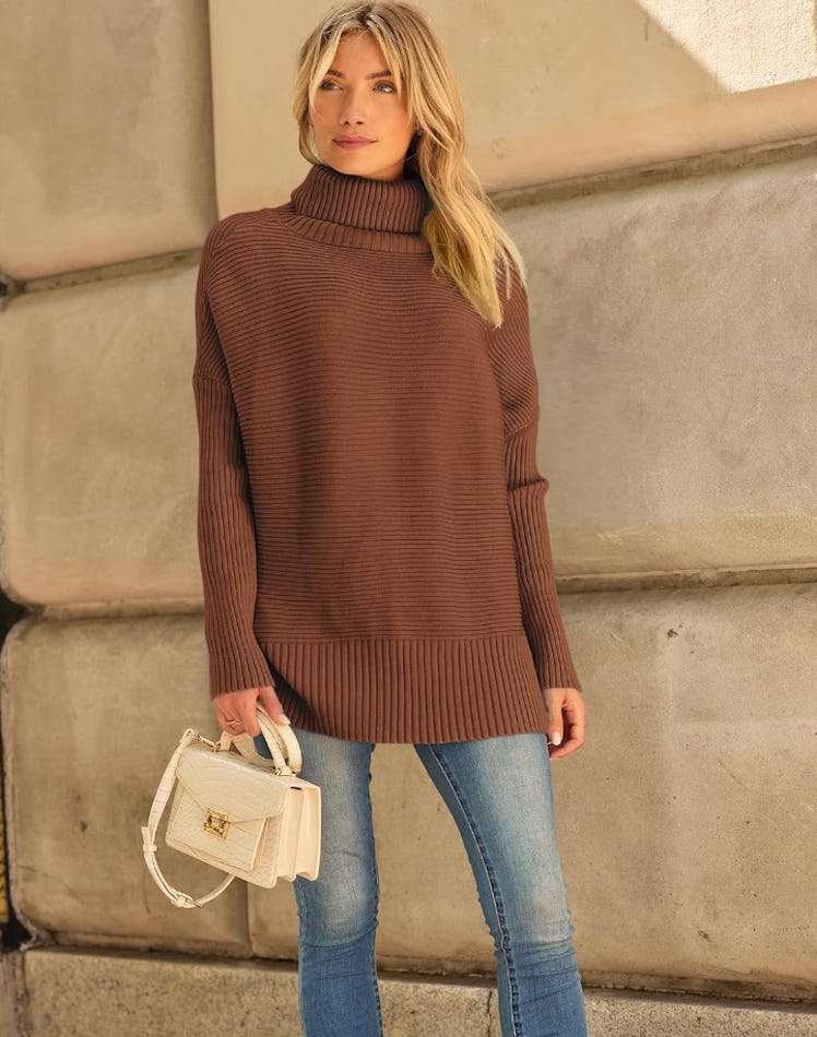 LILLUSORY Oversized Turtle Neck Sweater