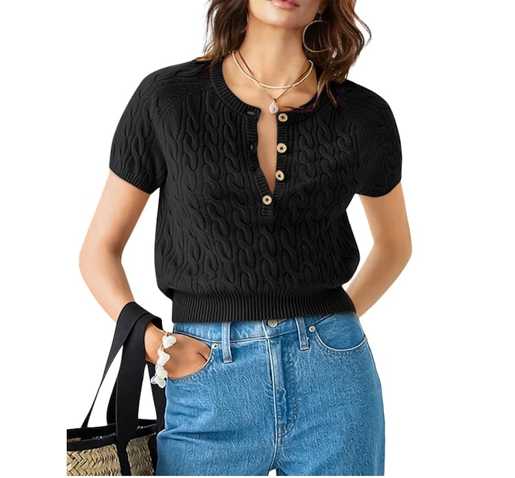 Yousify Short Sleeve Sweater