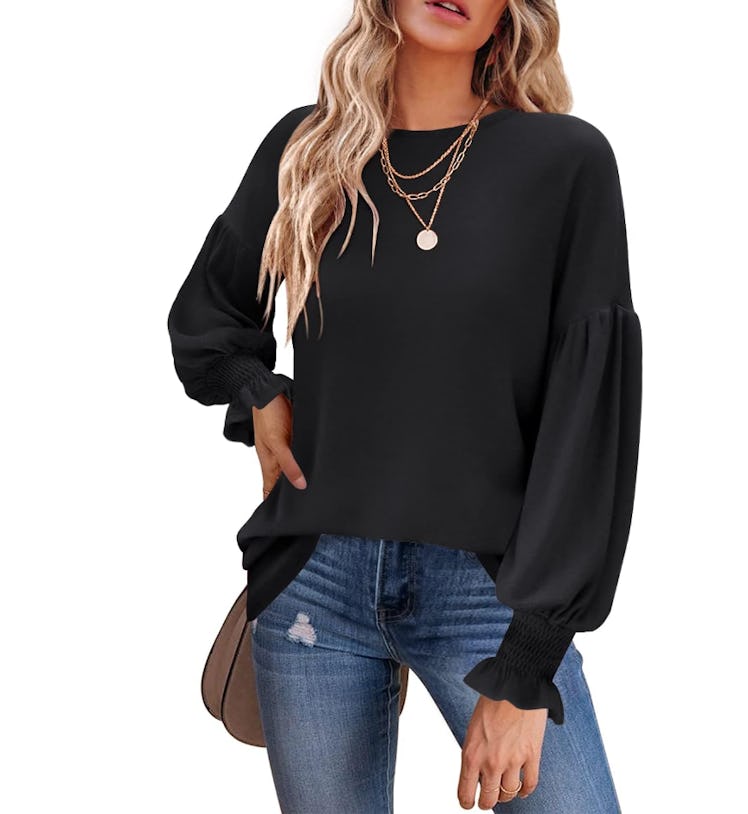 MIHOLL Ruffle Long Sleeve Top