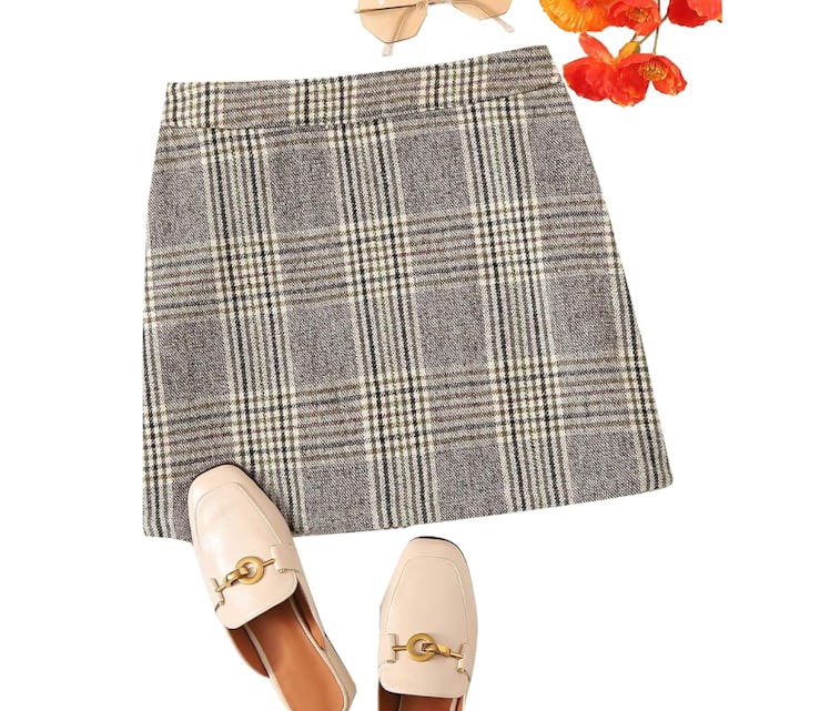 Floerns Plaid Skirt