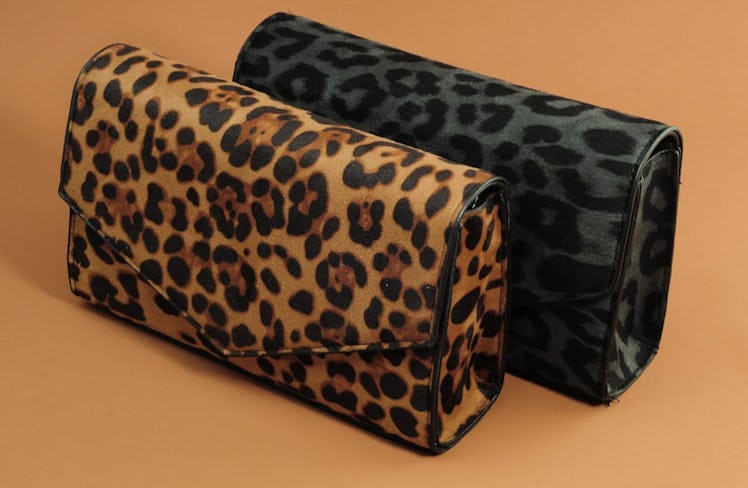 HOXIS Leopard Print Envelope Clutch 