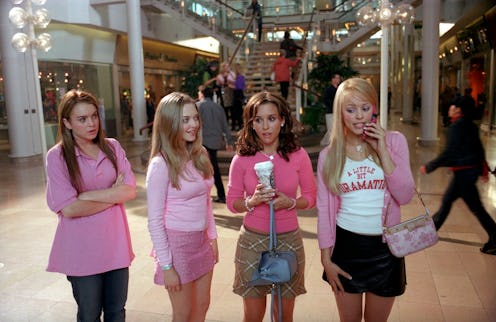 Lindsay Lohan, Amanda Seyfried, Lacey Chabert, and Rachel McAdams from Mean Girls.