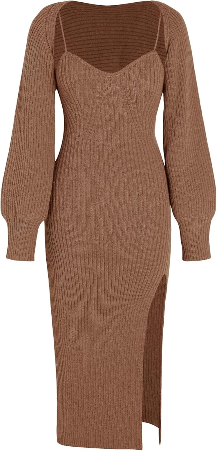 CIDER Knit Midi Dress & Cardigan (2 Pieces)