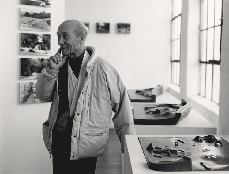 Isamu Noguchi at the Museum in Long Island City, 1988