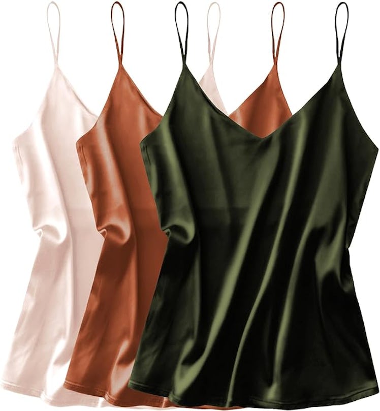 Ekouaer Satin Tank (3-Pack)