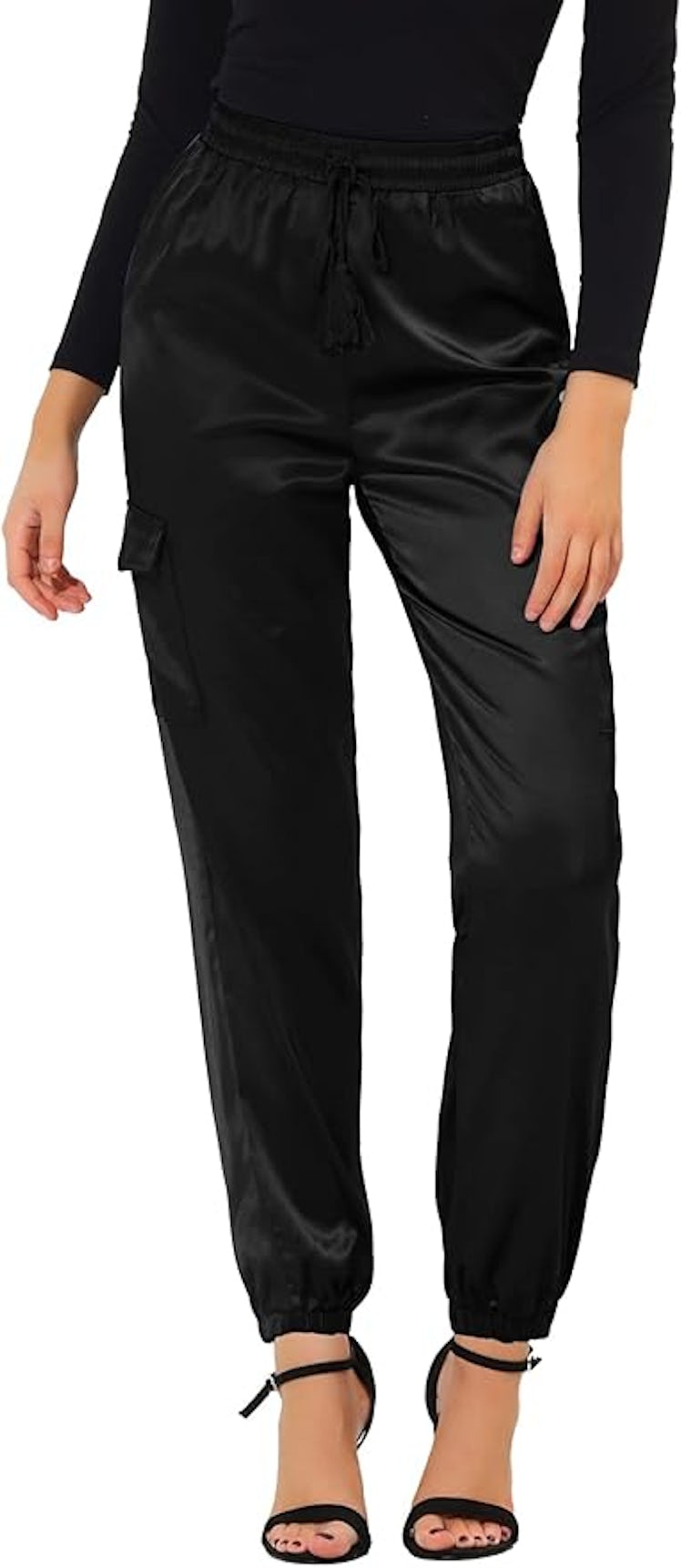 Allegra K Satin Joggers