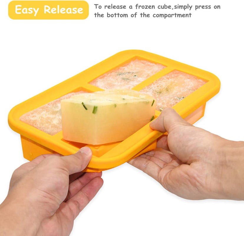 1-Cup Silicone Freezer Trays With Lids (2-Pack)