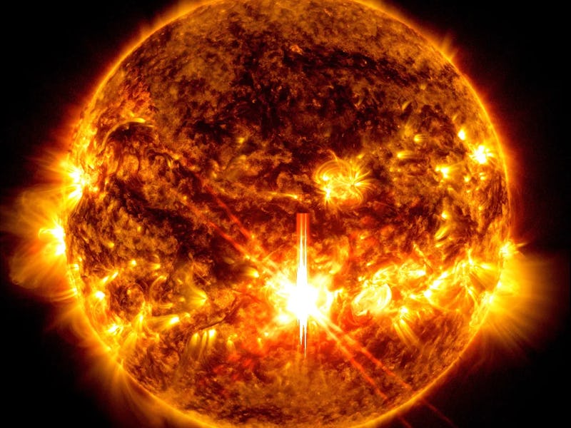 NASA’s Solar Dynamics Observatory captured this image of a solar flare on October 3, 2024.