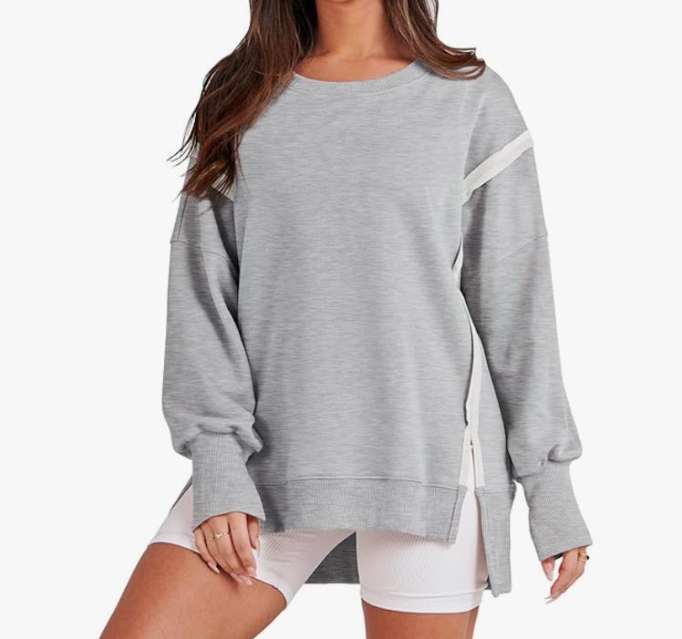 ANRABESS Women's Oversized Sweatshirt Crew Neck