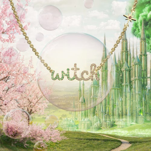 The “witch” necklace from Sydney Evan’s ‘Wicked’ collection.