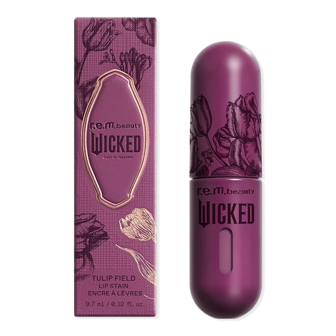 r.e.m. beauty x Wicked Tulip Field Lip Stain in totally ozmopolitan