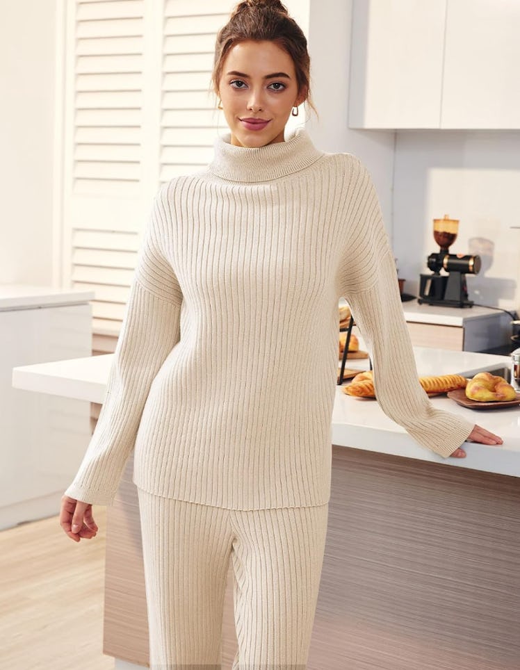 LILLUSORY Turtleneck Sweater Lounge Set (2 Pieces)