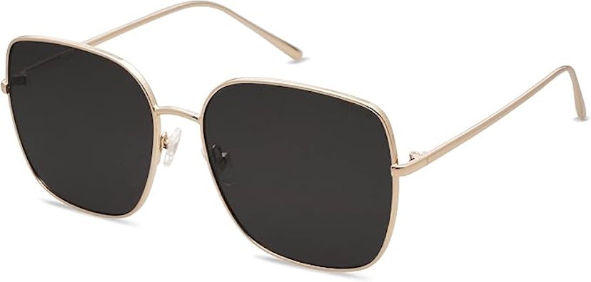 SOJOS Oversized Square Metal Frame Sunglasses 