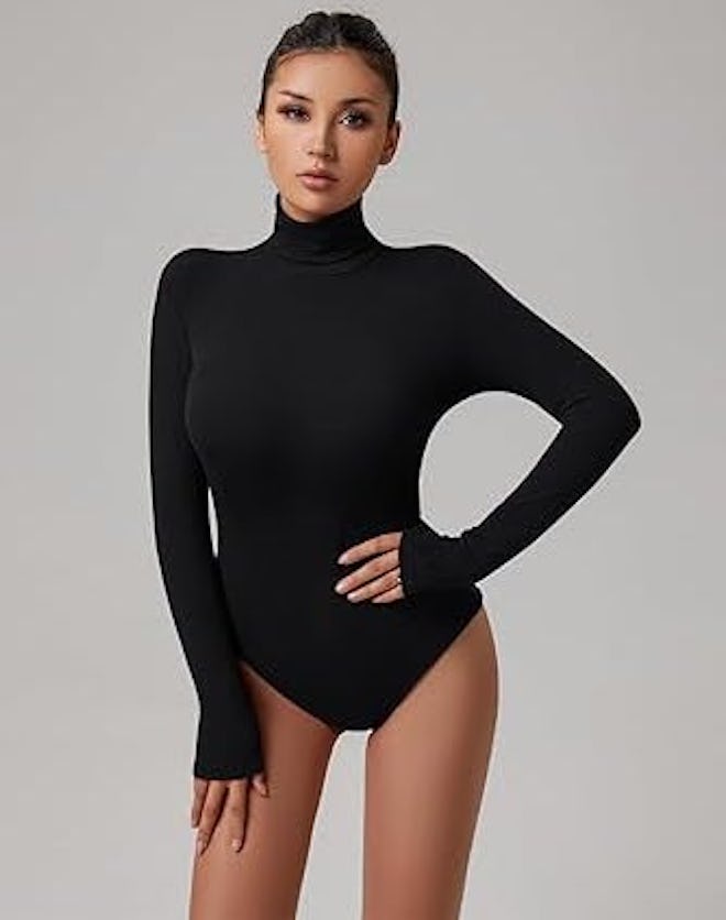 REORIA Turtleneck Bodysuit