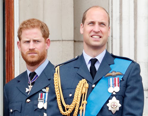 Prince Harry and Prince William at Buckingham Palace. 