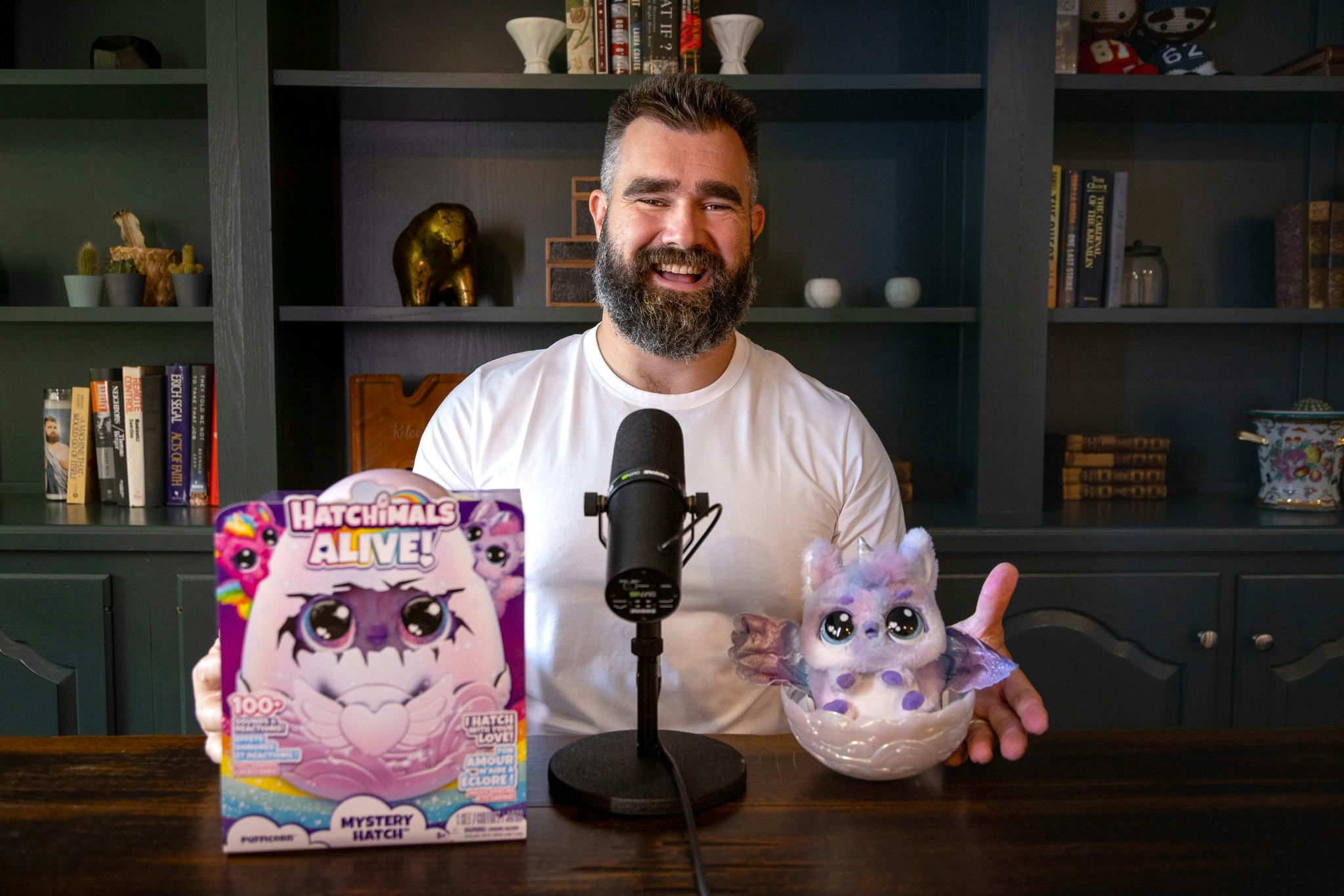 Can We Talk About Jason Kelce's Perfect Girl Dad Energy While Repping Hatchimals?