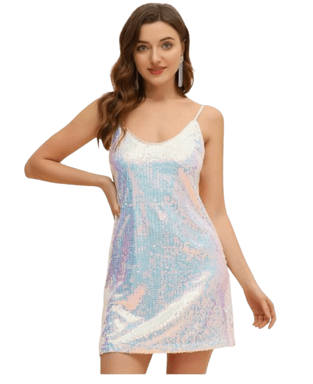 Allegra K Women&rsquo;s Glitter Sequin Dress