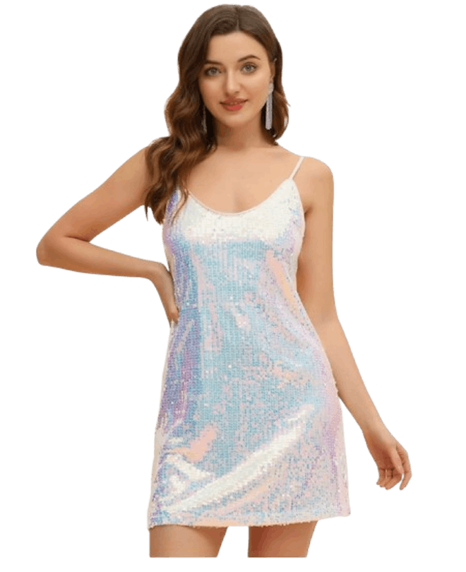 Allegra K Women’s Glitter Sequin Dress