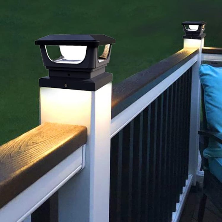 BRIGHTICONIC Solar Fence Post Cap Light (2-Pack) 