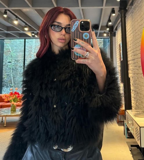 Dua Lipa black nails