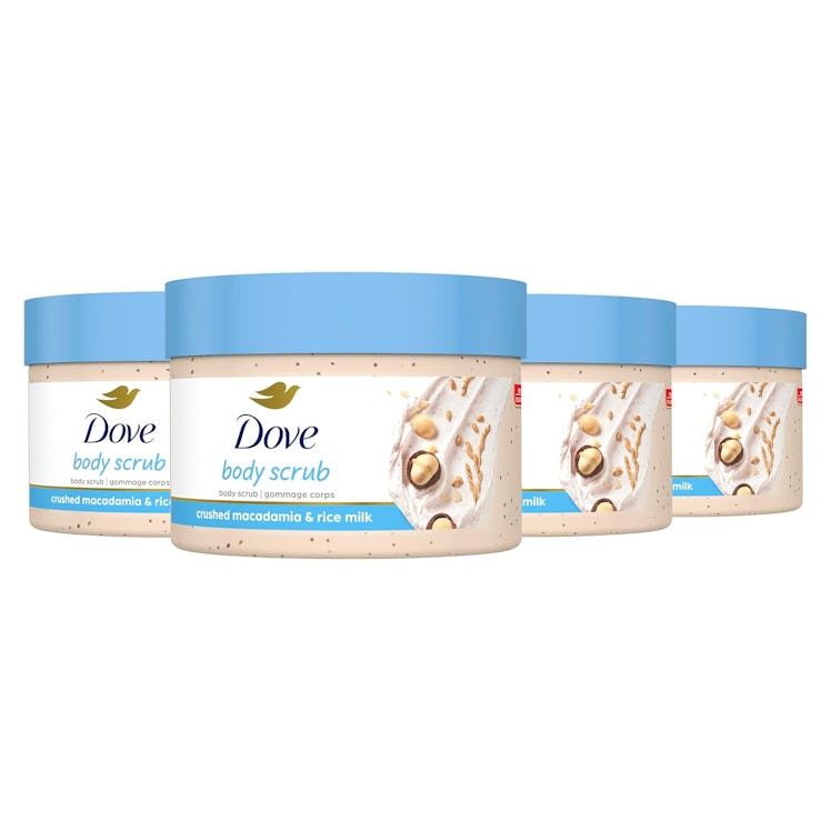 Dove Macadamia & Rice Milk Body Scrub (4-Pack)