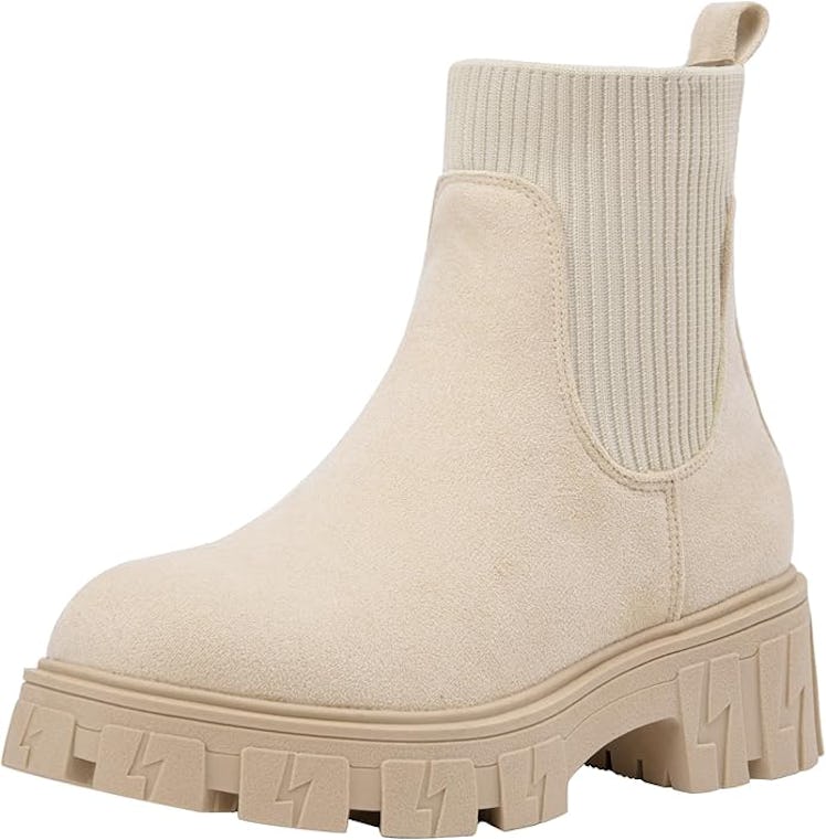 Jeossy Platform Lug Sole Booties