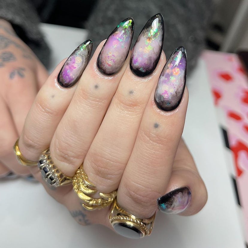 opal manicure for scorpio zodiac signs