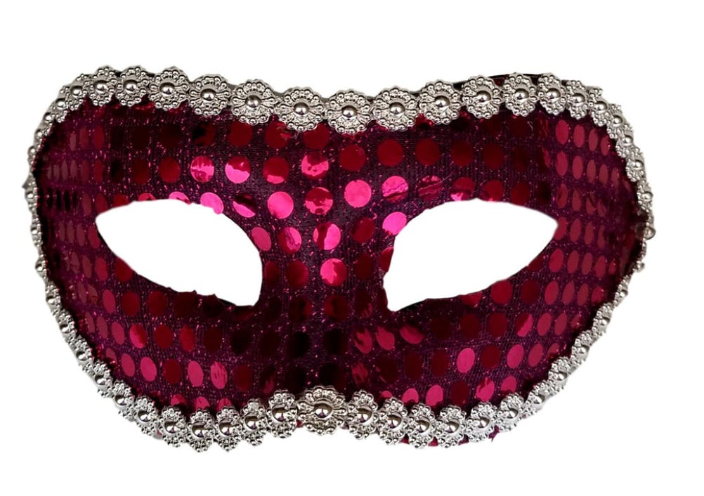 Pink Sequin Eye Mask