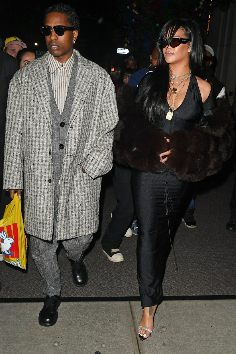 Rihanna and A$AP Rocky in New York City, October 3, 2024.