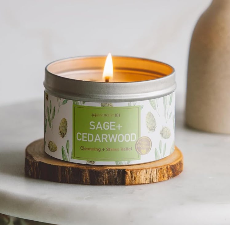 Magnificent 101 Sage and Cedarwood Stress Relief Candle