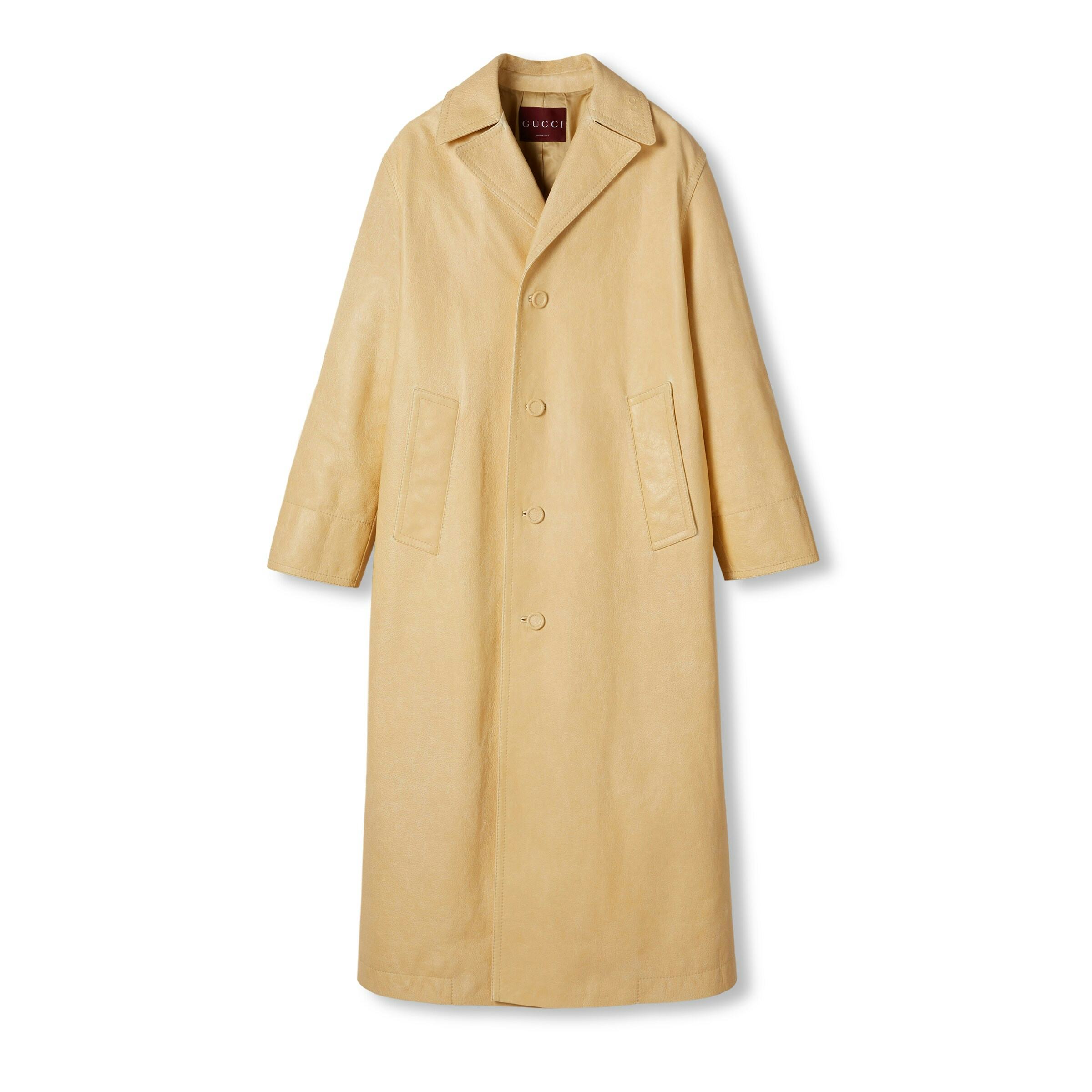 Treated Leather Coat