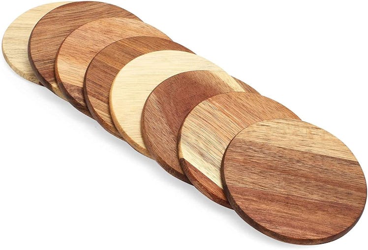 Juvale Acacia Wood Coasters (8-Pack)