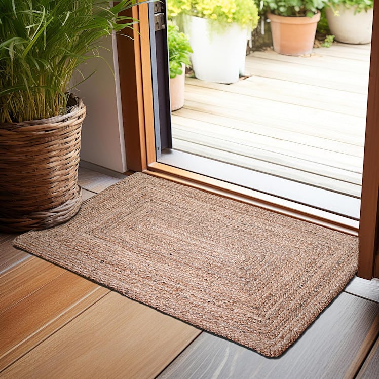 Hausattire Hand Woven Jute Braided Rug